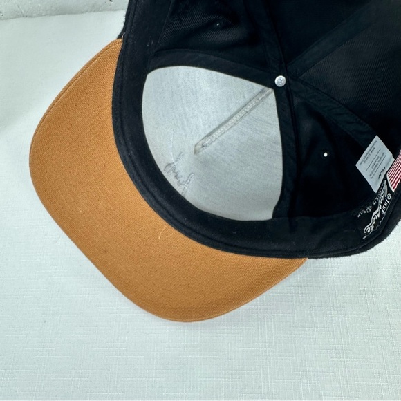 HUF Black and Tan Wool Blend Snapback Baseball Hat Cap - Picture 13 of 16